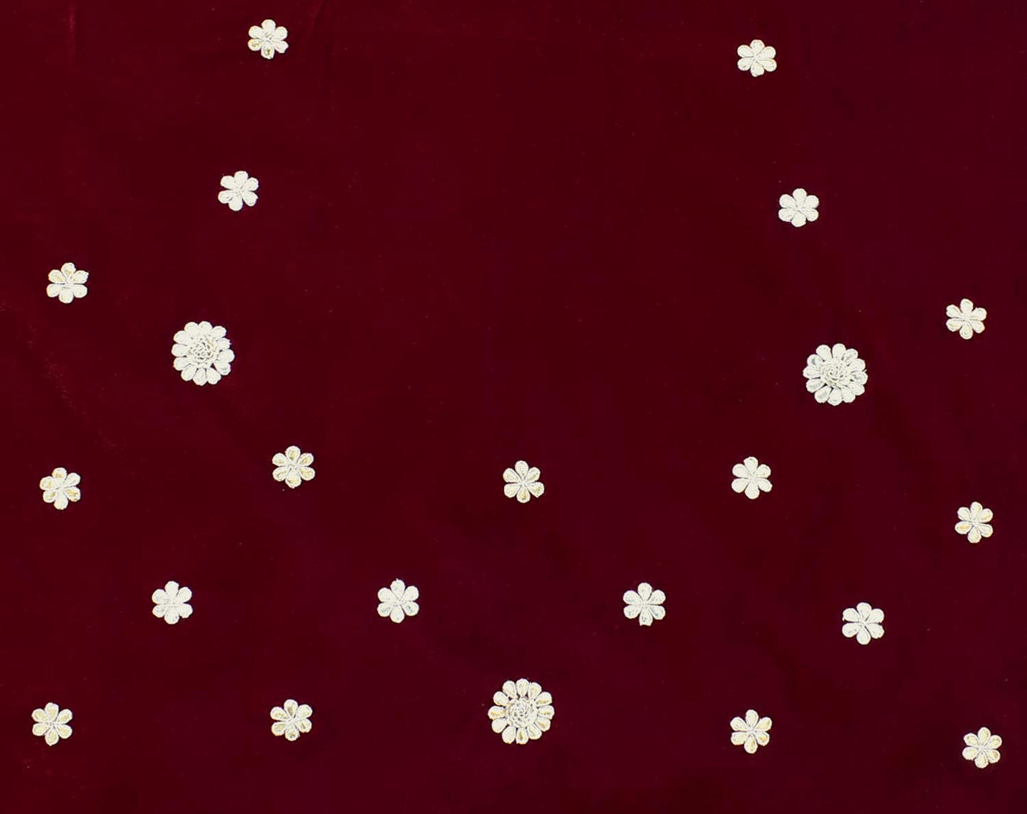 Velvet Fabric with Hand Gota pattiwork , Pearl, Zardozi  Embroidery