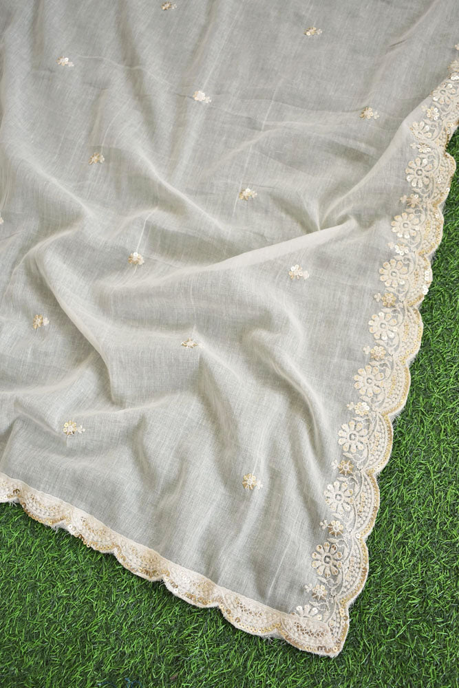 Beautiful Soft Cotton Dupatta with embroidery