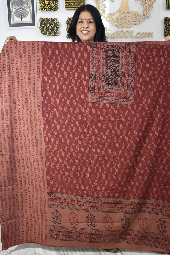 Bagh Hand Block Printed Cotton Kurta Fabric