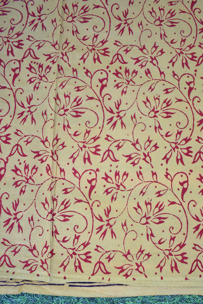 Bagh Hand Block Printed unstitched 3 pc Cotton suit fabric from MP