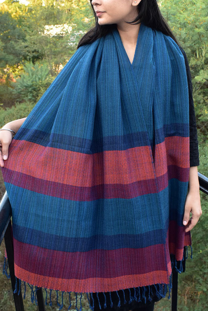 Elegant & Soft, Versatile Handwoven Himalayan Pure Wool Stole / Shawl