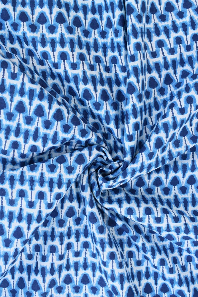 Beautiful Hand Block Printed Running Cotton Fabric ( 2.5 mtrs cut)