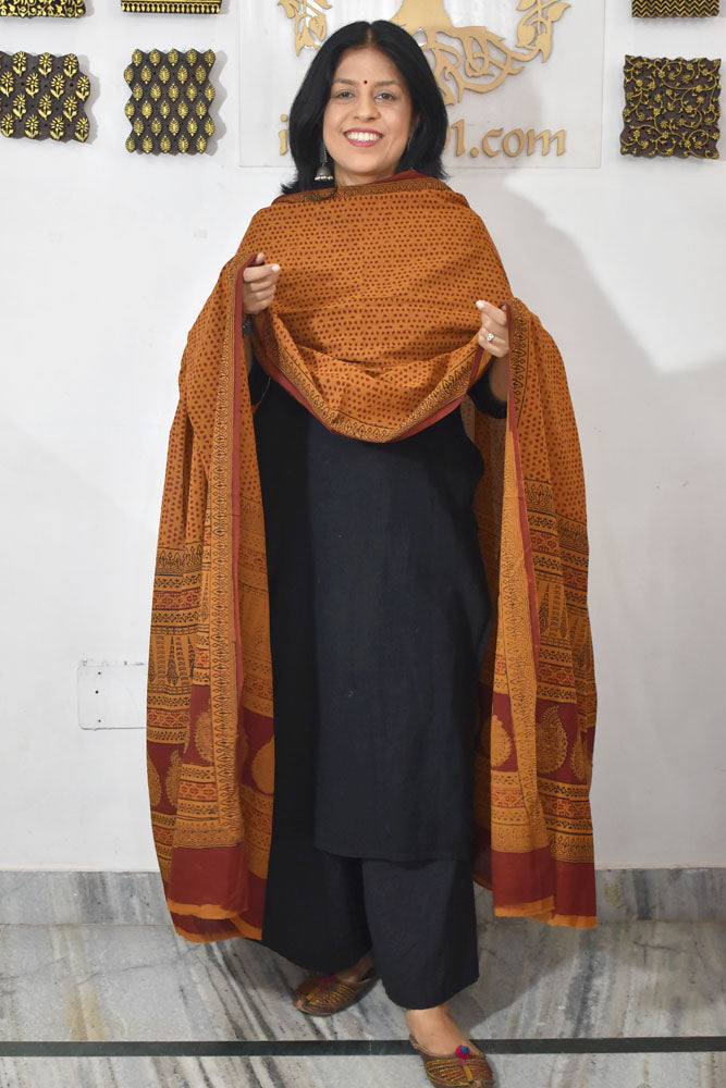 Bagh Hand Block Printed Cotton Dupatta
