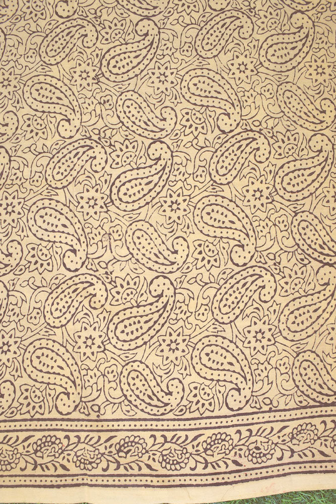 Bagh Hand Block Printed unstitched 3 pc Cotton suit fabric with Placement block print from MP