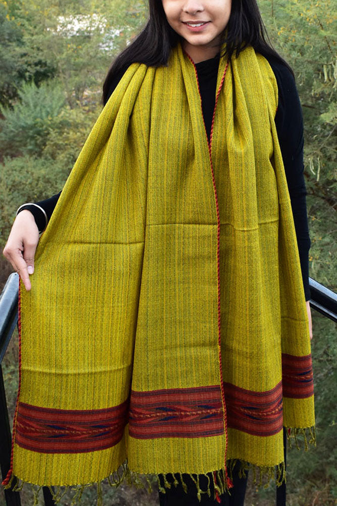 Elegant & Soft, Versatile Handwoven Himalayan Pure Wool Stole / Shawl