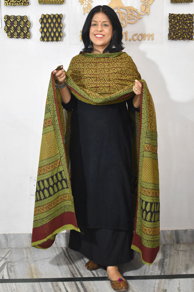 Bagh Hand Block Printed Cotton Dupatta