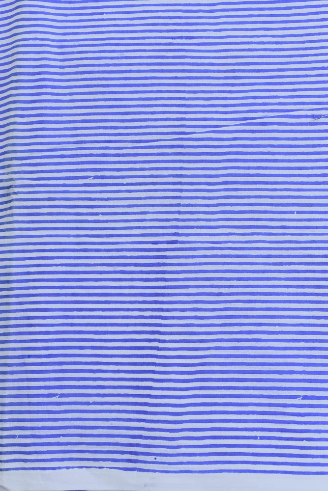 Beautiful Hand Block Printed Running Cotton Fabric ( 2.4 mtrs cut)