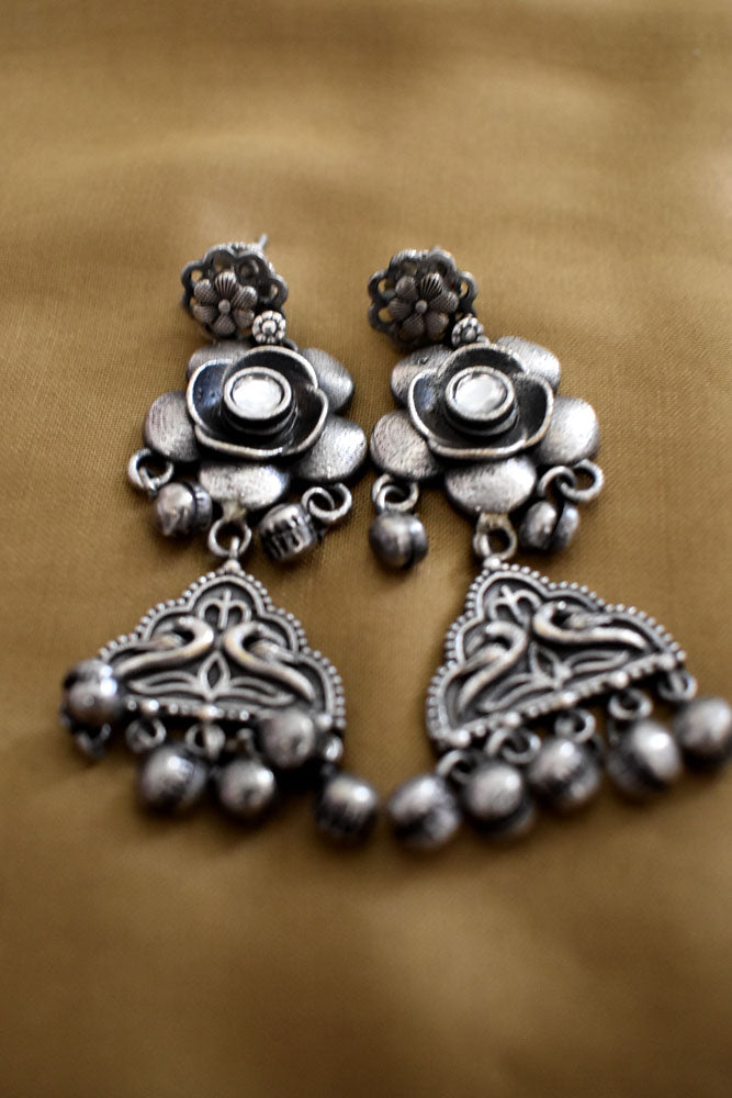 Elegant Antique finish German silver Earring
