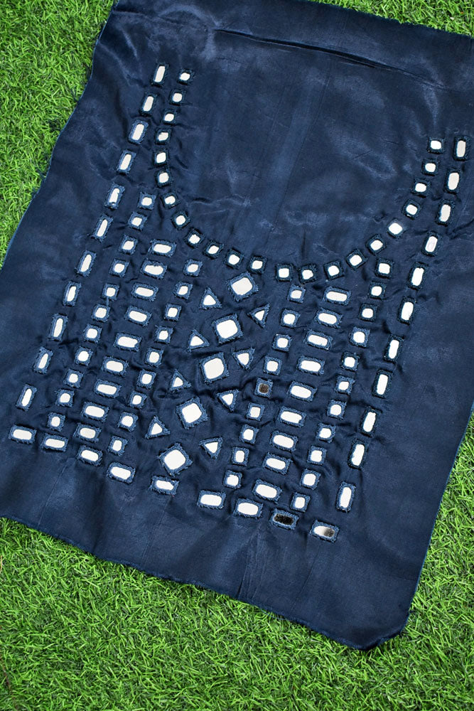 Kutch mirror work Patch on Mashru Fabric