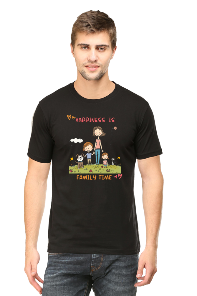Happiness means family time - Unisex T-shirt