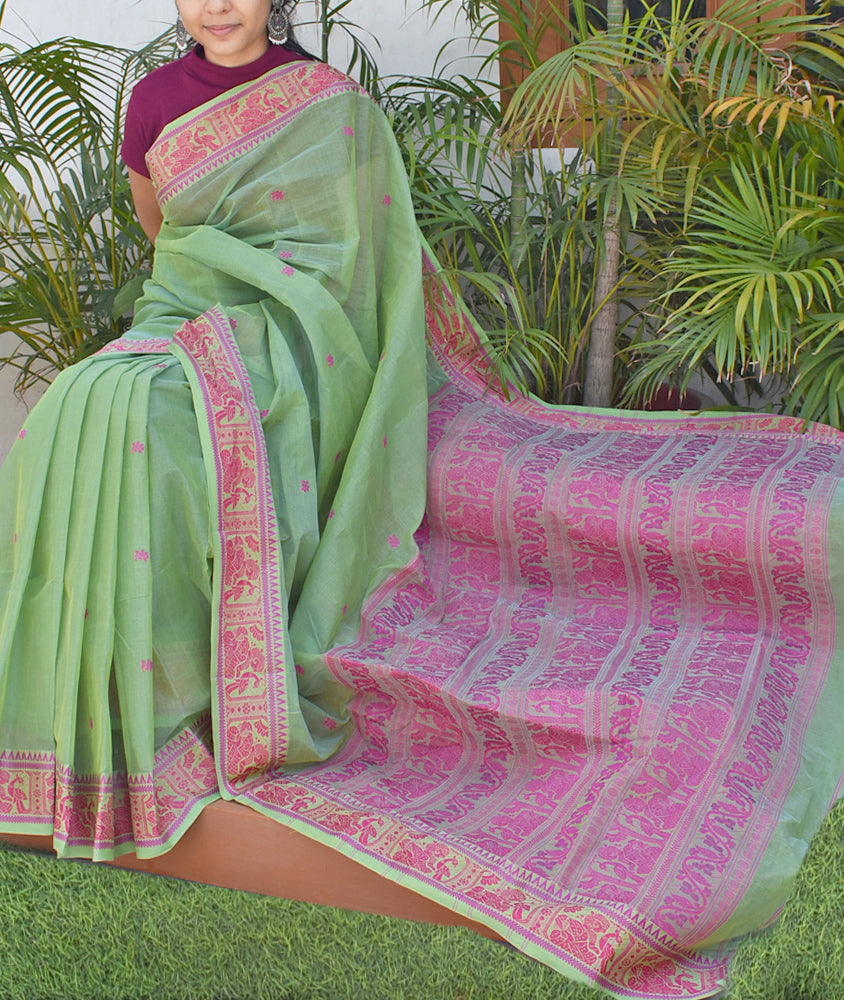 Beautiful Handcrafted Baluchari Cotton saree