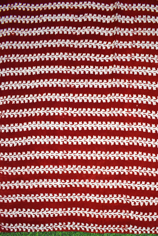 Bagh Hand Block Printed unstitched Mulburry silk cotton suit fabric