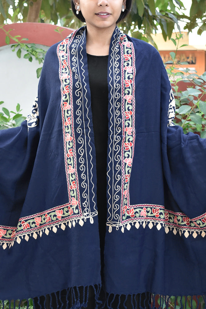 Beautiful Aari work Woolen stole