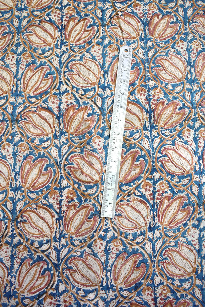 Hand Block printed Kalamkari Rayon Cut fabric