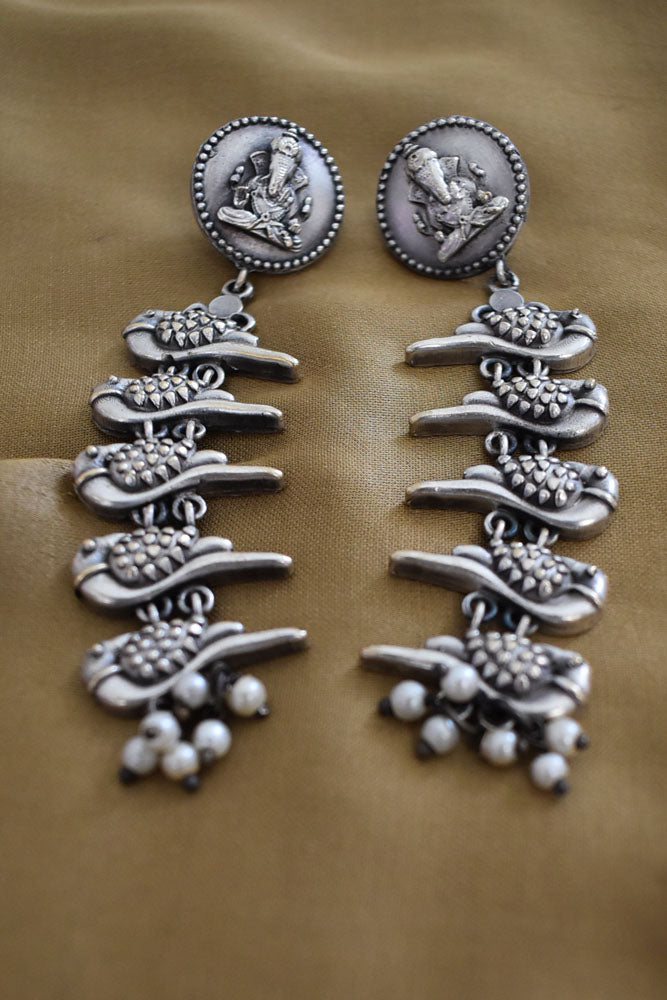 Elegant Antique finish German silver Earring