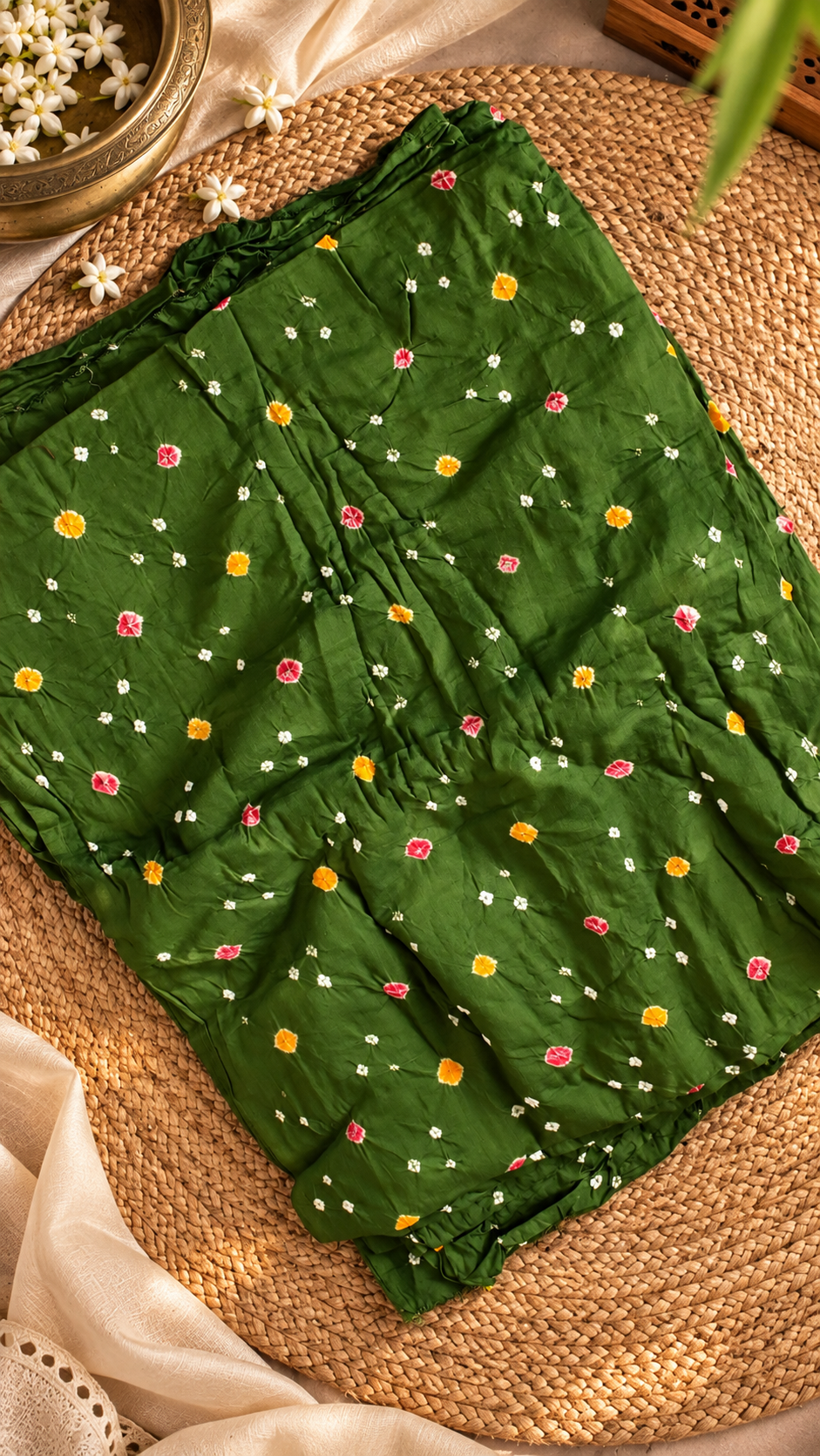 Bandhani Cotton Fabric (2.5 mtrs )