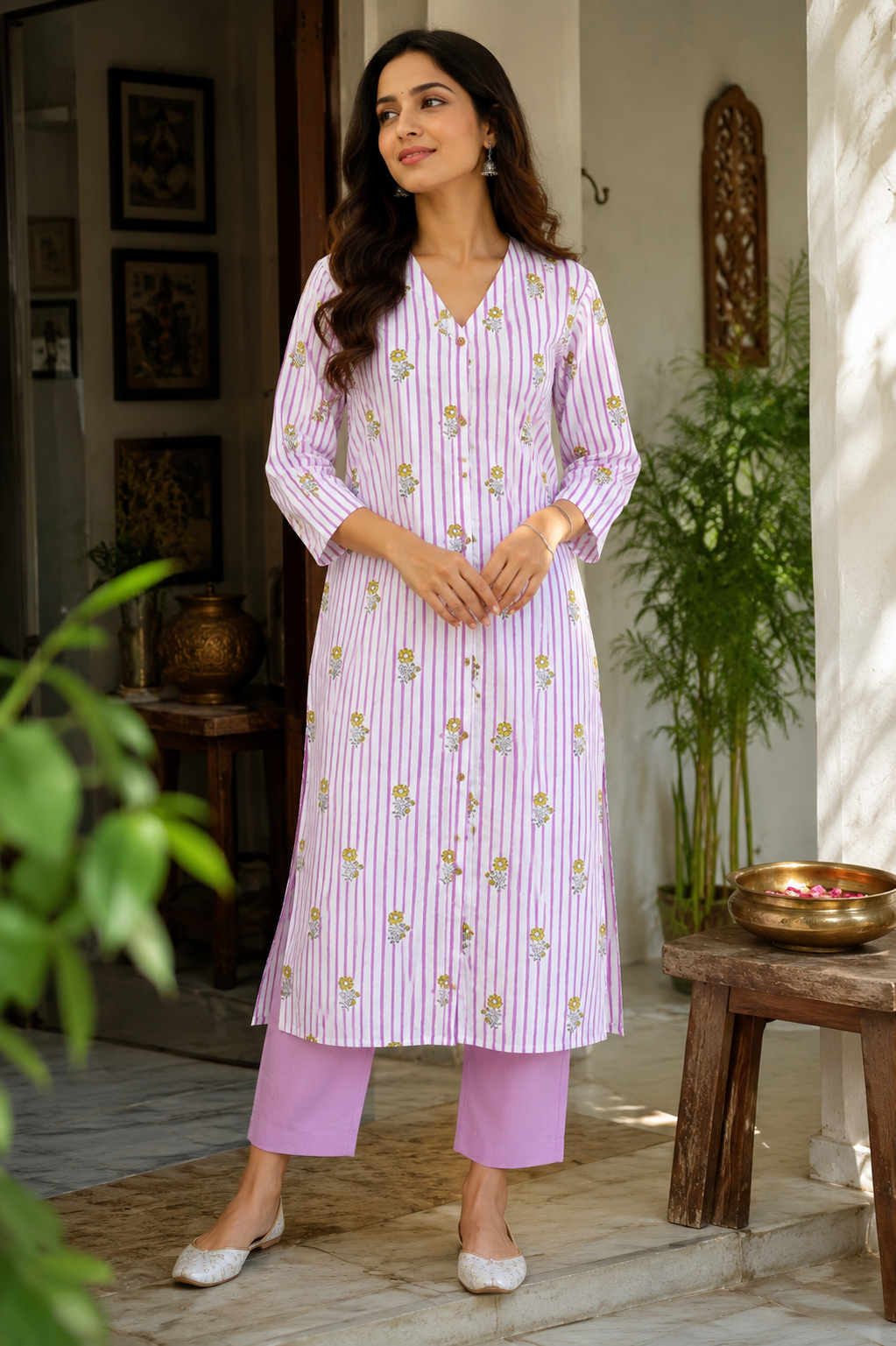 Designer Hand Block Printed Cotton Kurta - Size 40 to 46 ( all sizes)