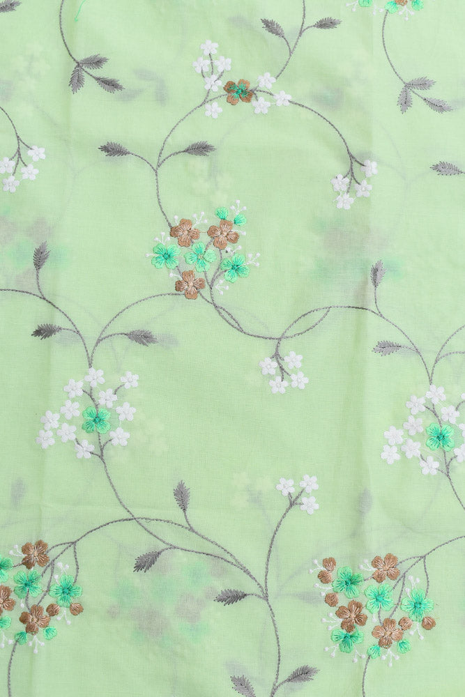 Beautiful cotton fabric with embroidery - 2.4 mtrs