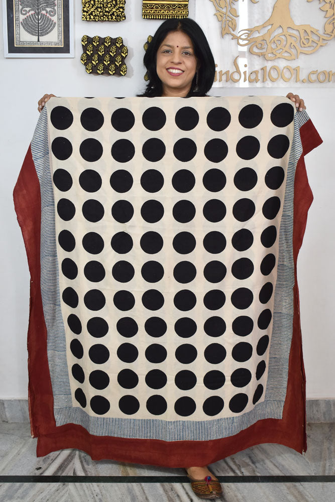 Designer Ajrakh cotton kurta fabrics - 2.5 mtrs