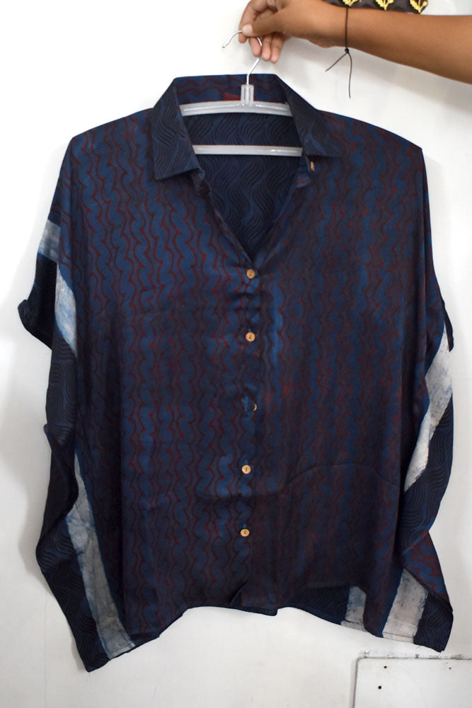 Beautiful Ajrakh Modal Silk Kaftan - 38 - 44