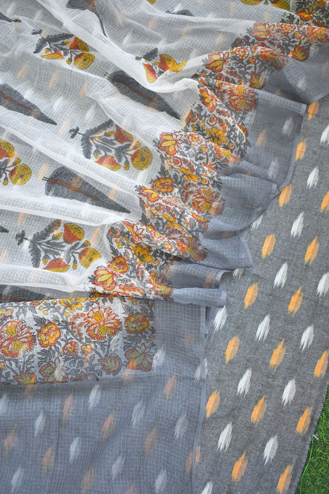 Elegant Kota Doria ( cotton) dupatta & Ikkat kurta