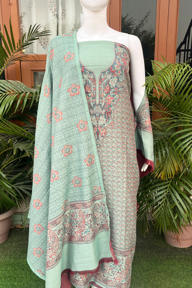 Beautiful Woolen Suit fabric & Stole/shawl with Woven patterns