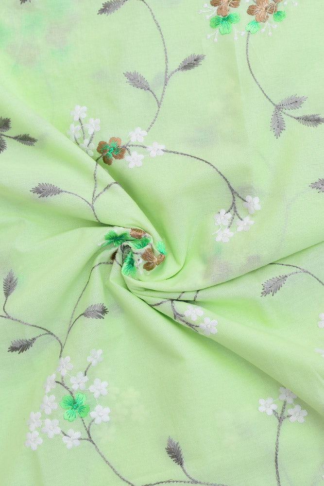 Beautiful cotton fabric with embroidery - 2.4 mtrs