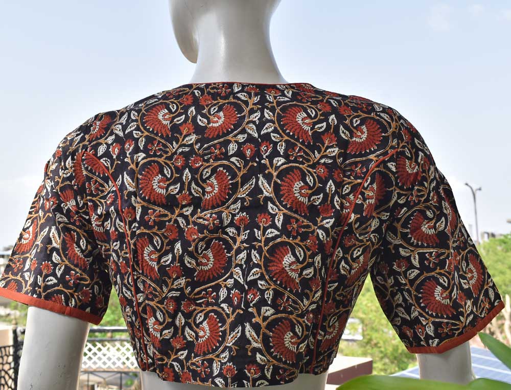 Hand Block Print Cotton Blouse - Size -34, 36, 38, 40 , 42