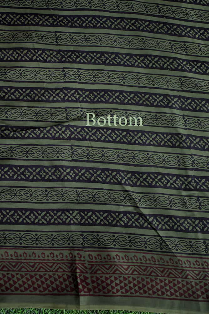 Bagh Hand Block Printed unstitched 3 pc Modal silk suit fabric from MP