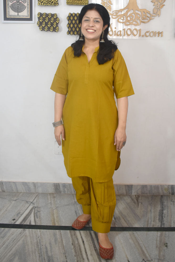 Beautiful Plain Cotton Set Kurta & Pant