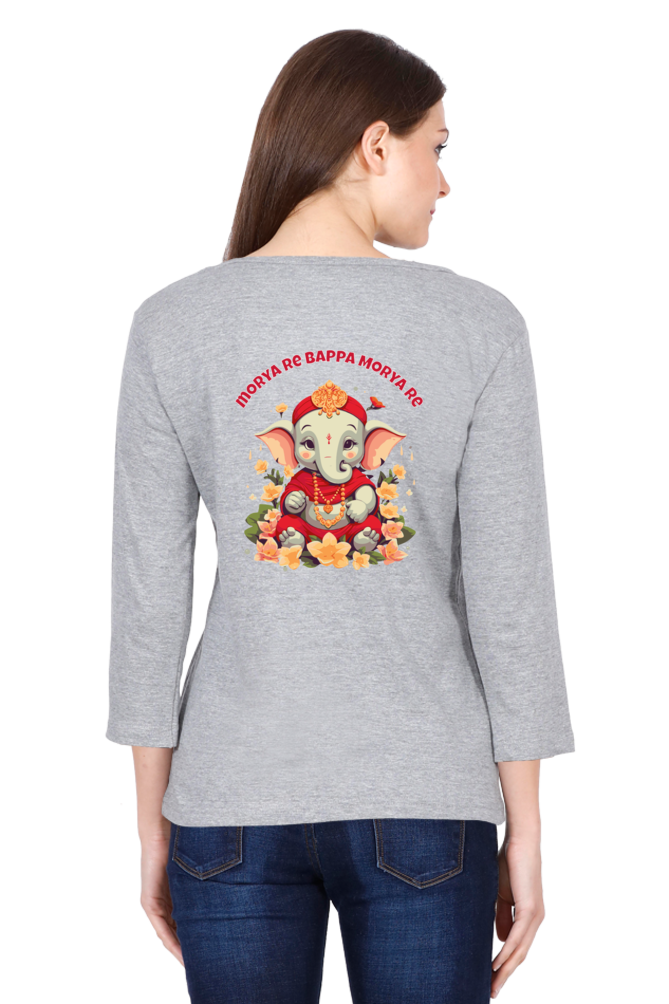 Morya Re Bappa Morya Re, Womens full sleeve T-Shirt