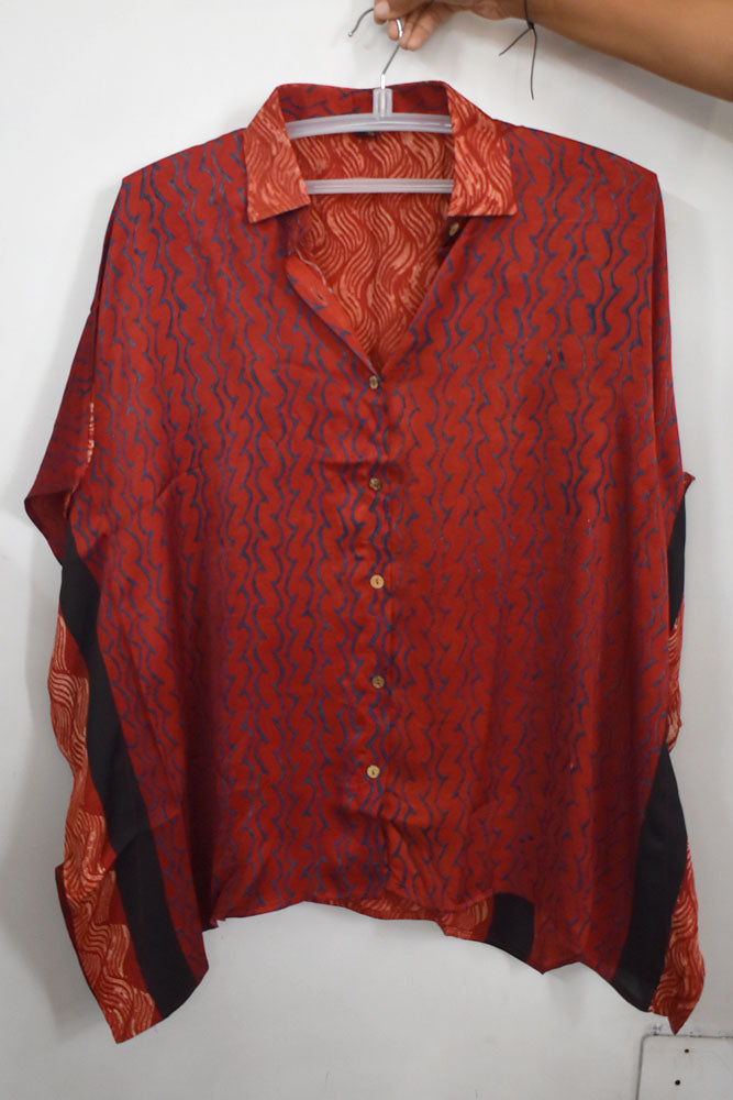 Beautiful Ajrakh Modal Silk Kaftan - 38 - 44