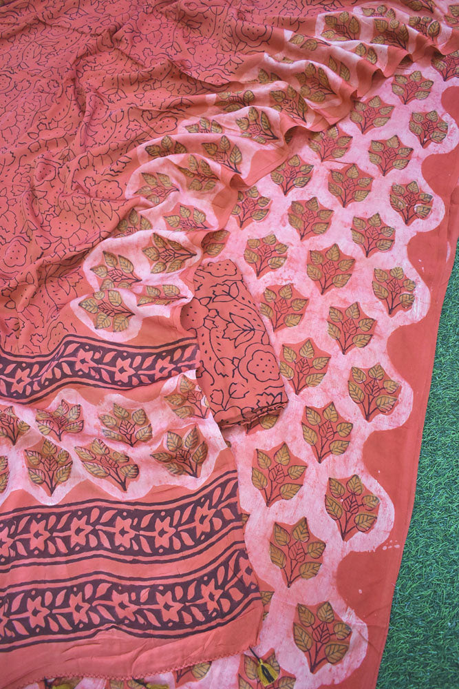 Vanaspati Bagru Ajrakh Modal Silk suit - 3 pc set