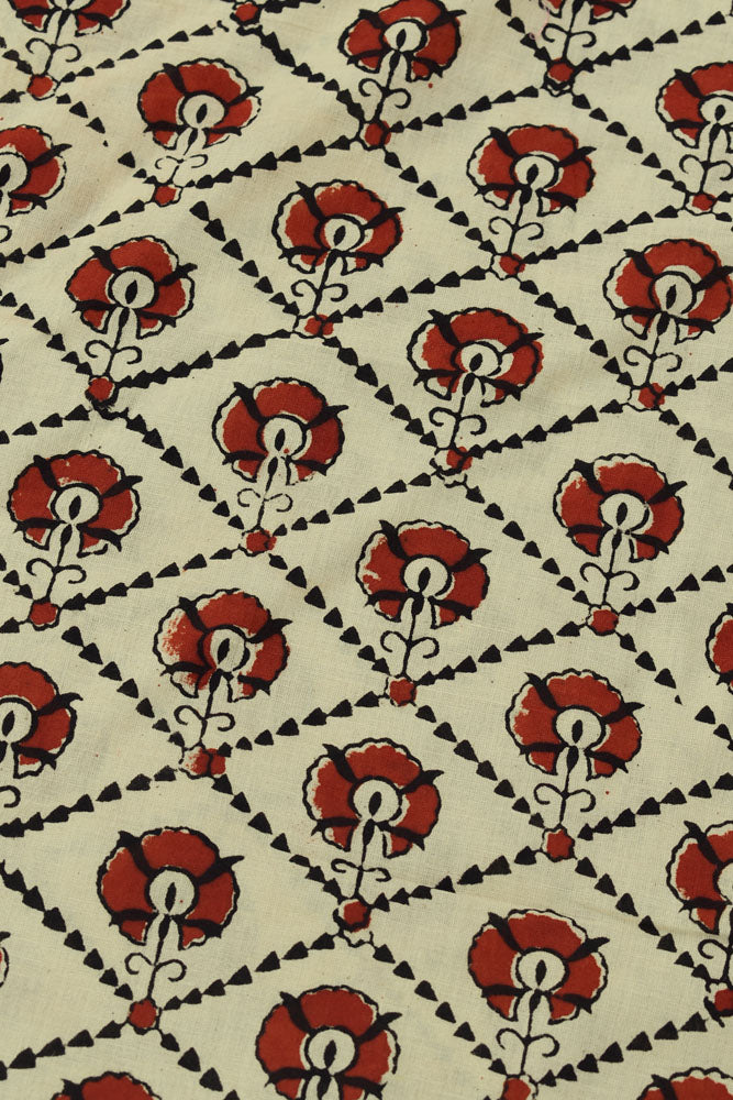 Block Printed Cotton Cut Fabric