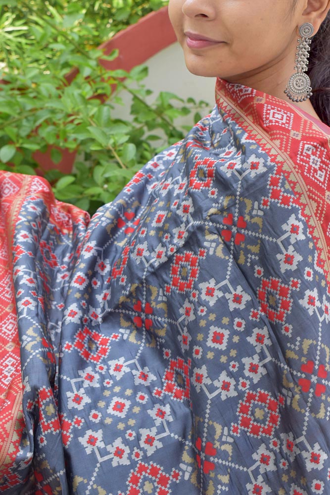 Beautiful Banarasi Dupatta with Patola Inspired patterns