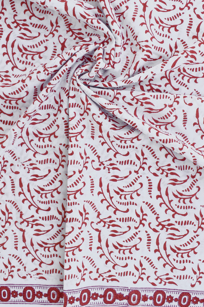 Block Printed Cotton Cut Fabric