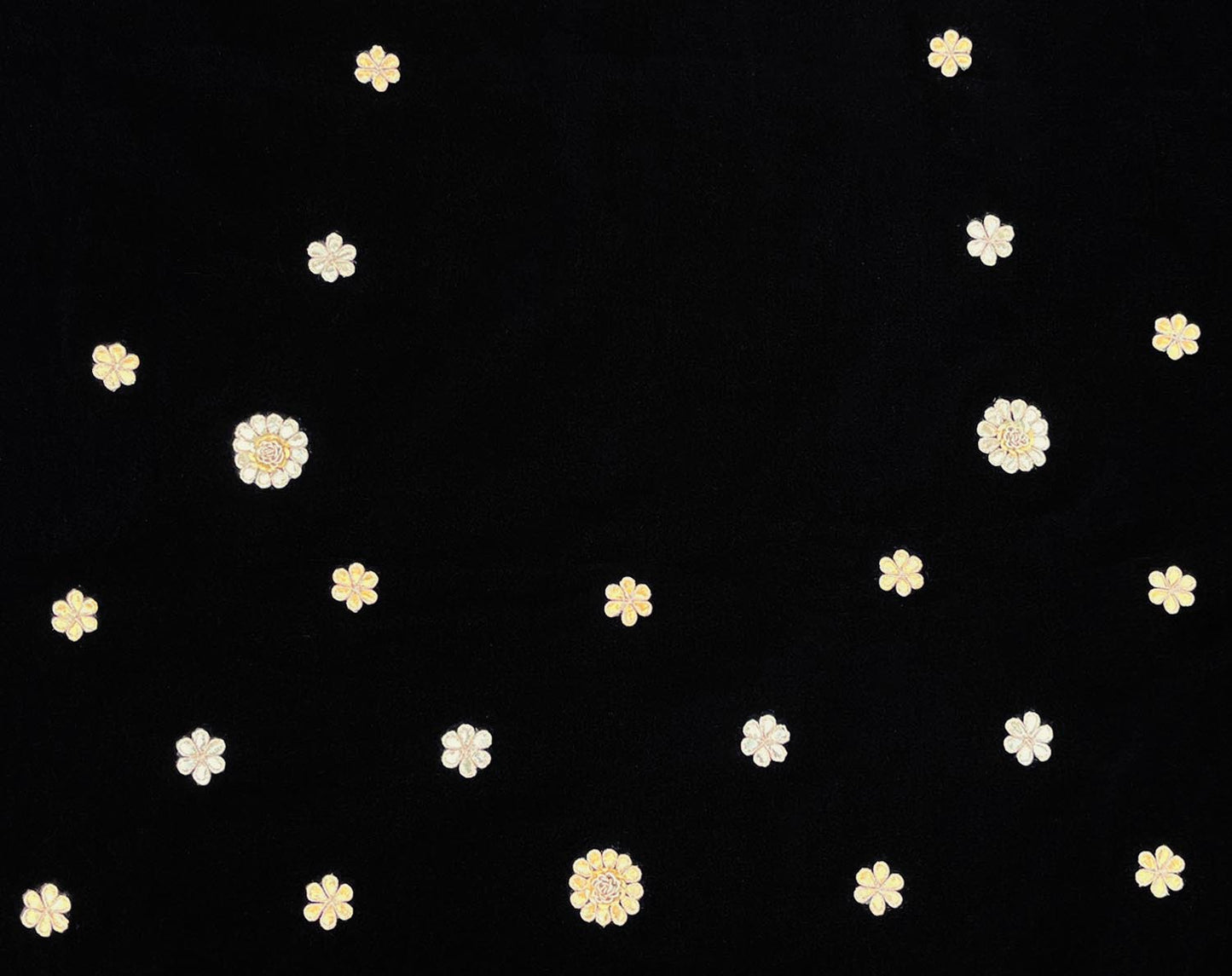 Velvet Fabric with Hand Gota pattiwork , Pearl, Zardozi Embroidery