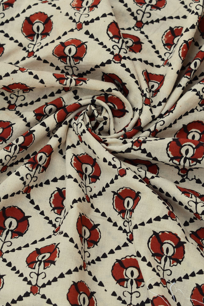 Block Printed Cotton Cut Fabric