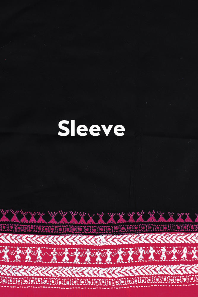 Cotton Blouse fabric with Bengal Kantha Hand Embroidery work