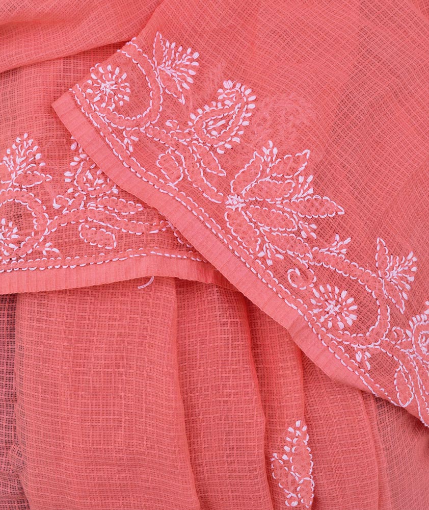 Elegant Kota cotton Saree with Hand Lucknowi Chikankari work ( without BP)