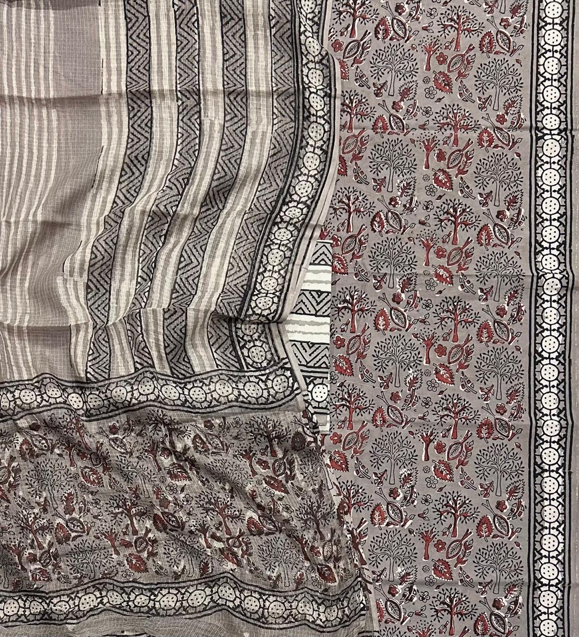 Beautiful Vanaspathi Ajrakh Pure cotton suit with Kota Doria dupatta
