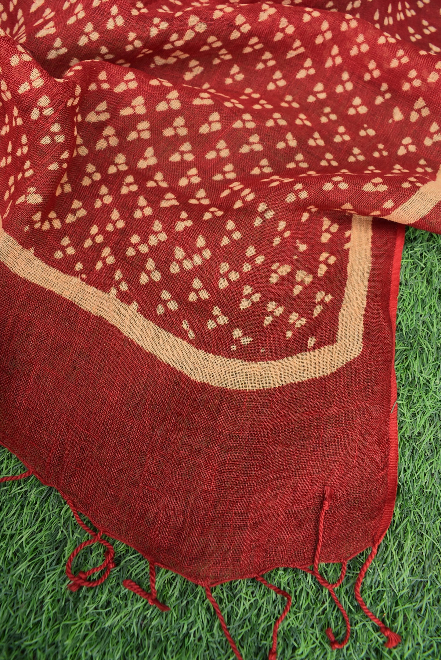 Elegant Hand Block Printed Pure Linen dupatta
