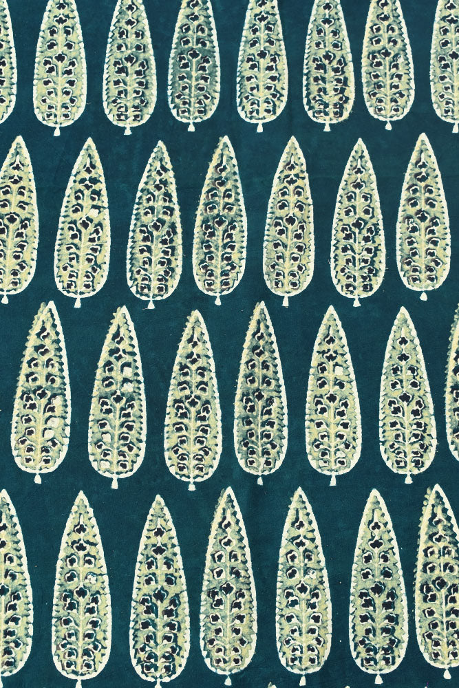 Ajrakh Hand Block Printed Cotton Cut ( blouse) Fabric