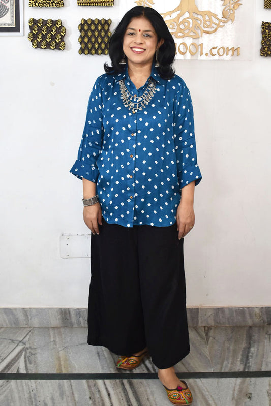 Beautiful Bandhani Modal Silk Shirt size - 38 - 46