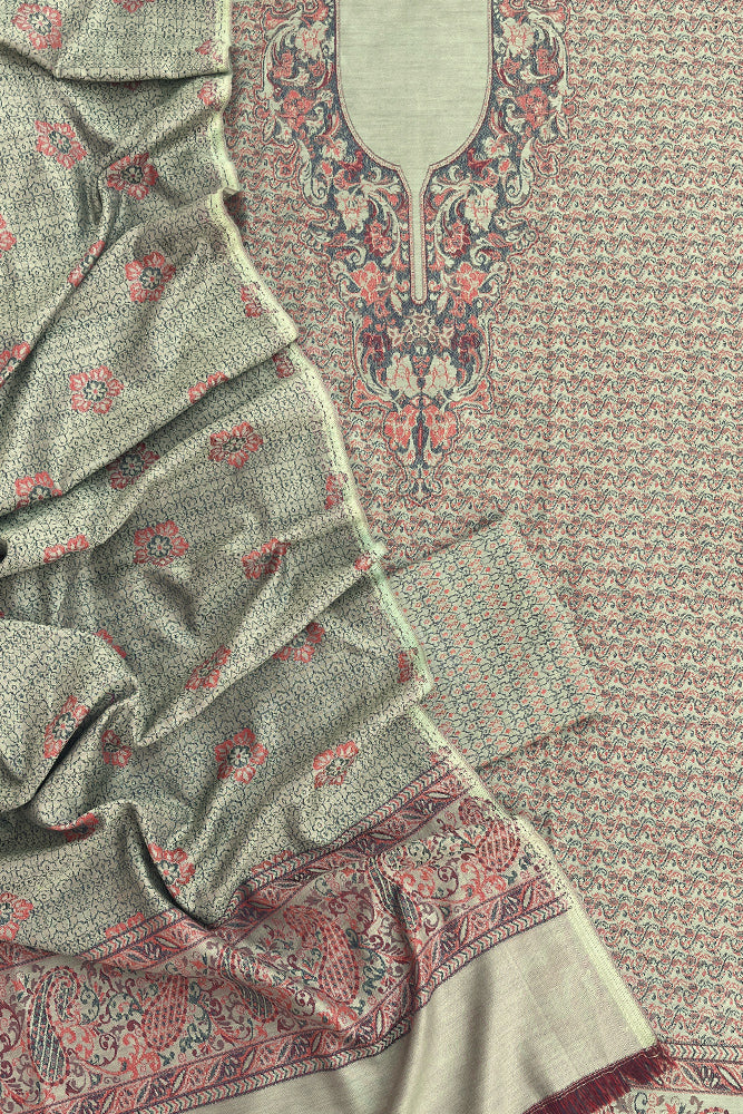 Beautiful Woolen Suit fabric & Stole/shawl with Woven patterns