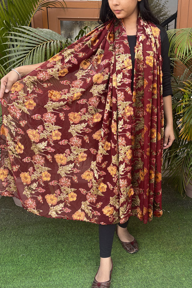 Velvet Brasso Dupattas on Georgette base