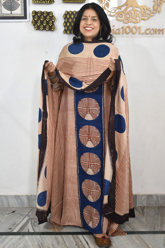 Beautiful Ajrakh Hand Block Printed Modal Silk set