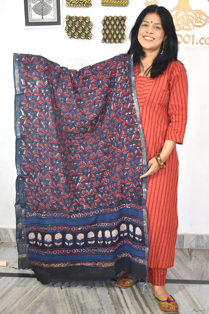 Hand Block Printed Cotton Dupatta