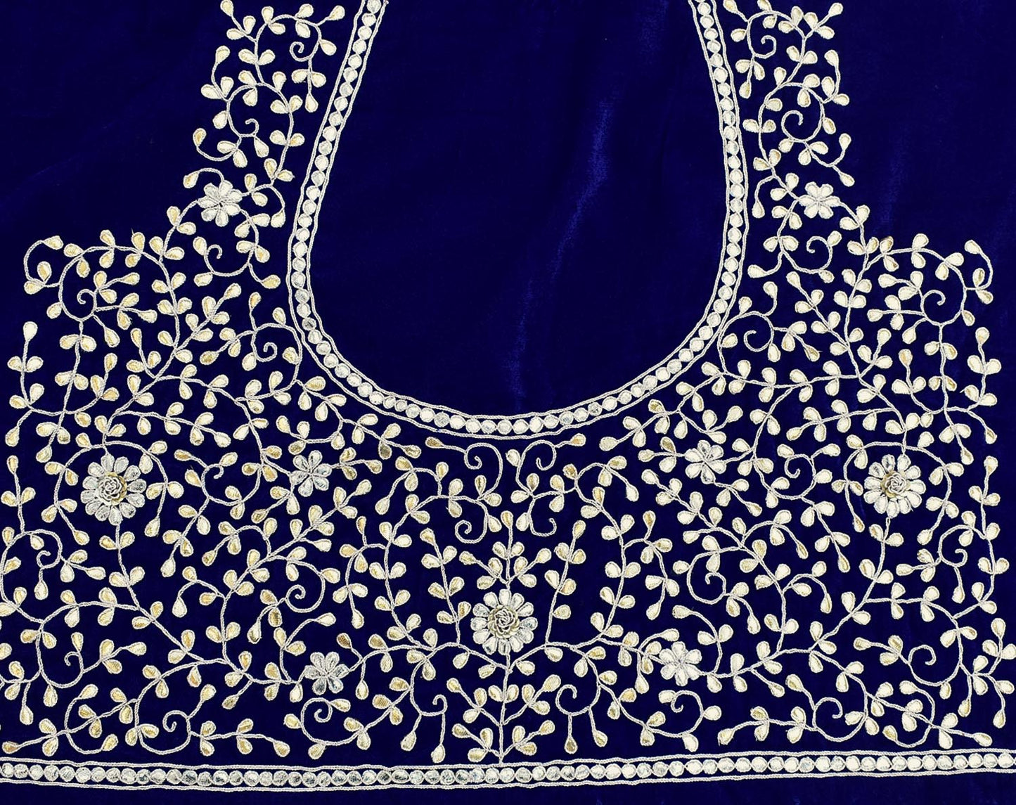 Velvet Fabric with Hand Gota pattiwork , Pearl, Zardozi  Embroidery