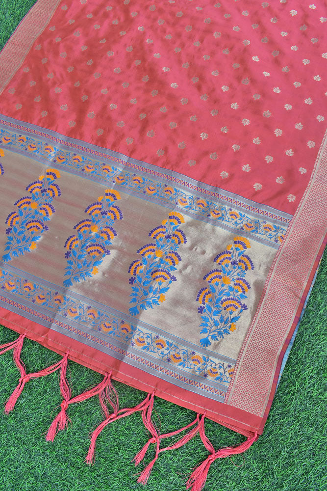 Beautiful Blended Silk Banarasi Dupatta with Paithani Inspired patterns